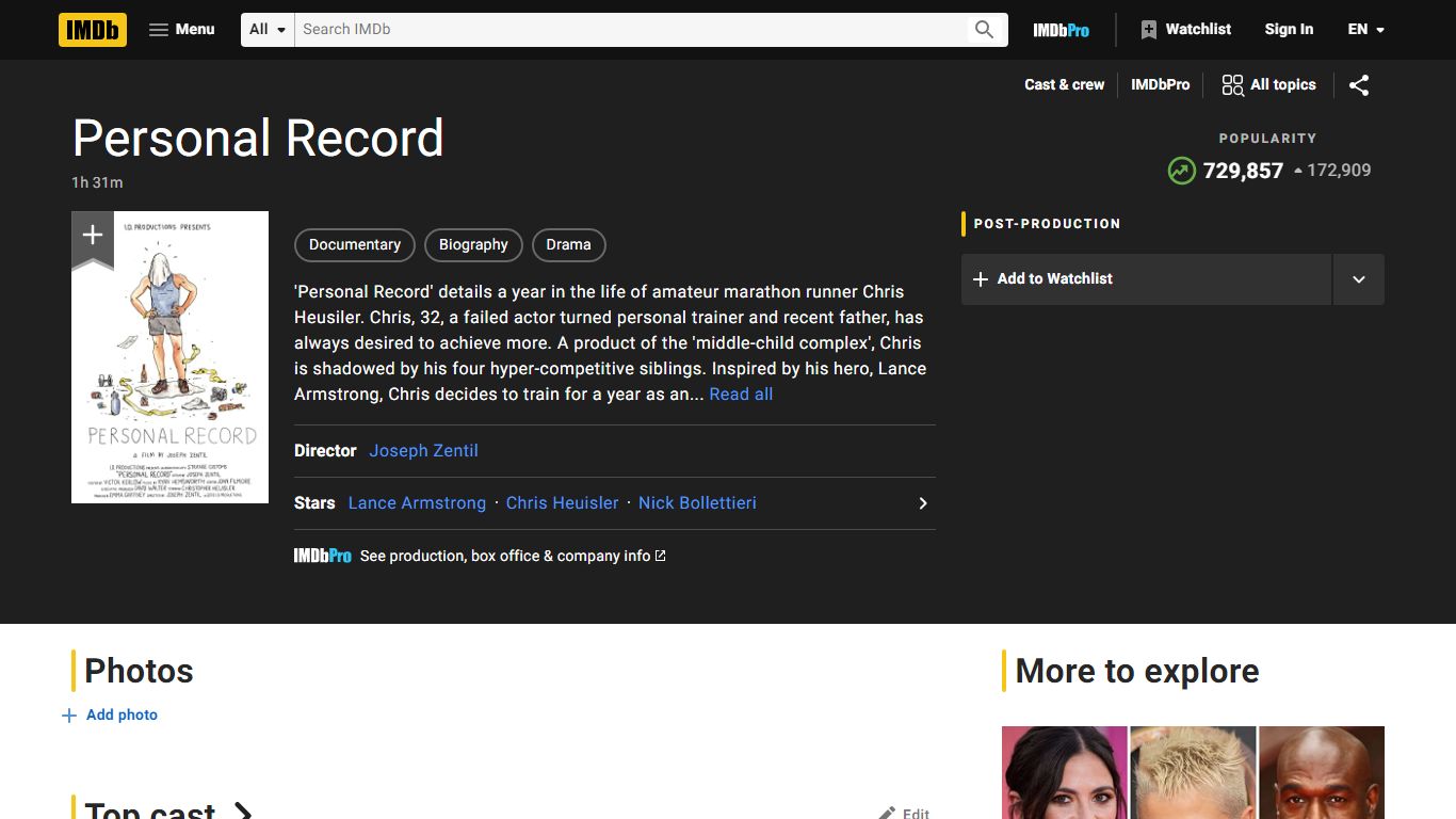 Personal Record - IMDb